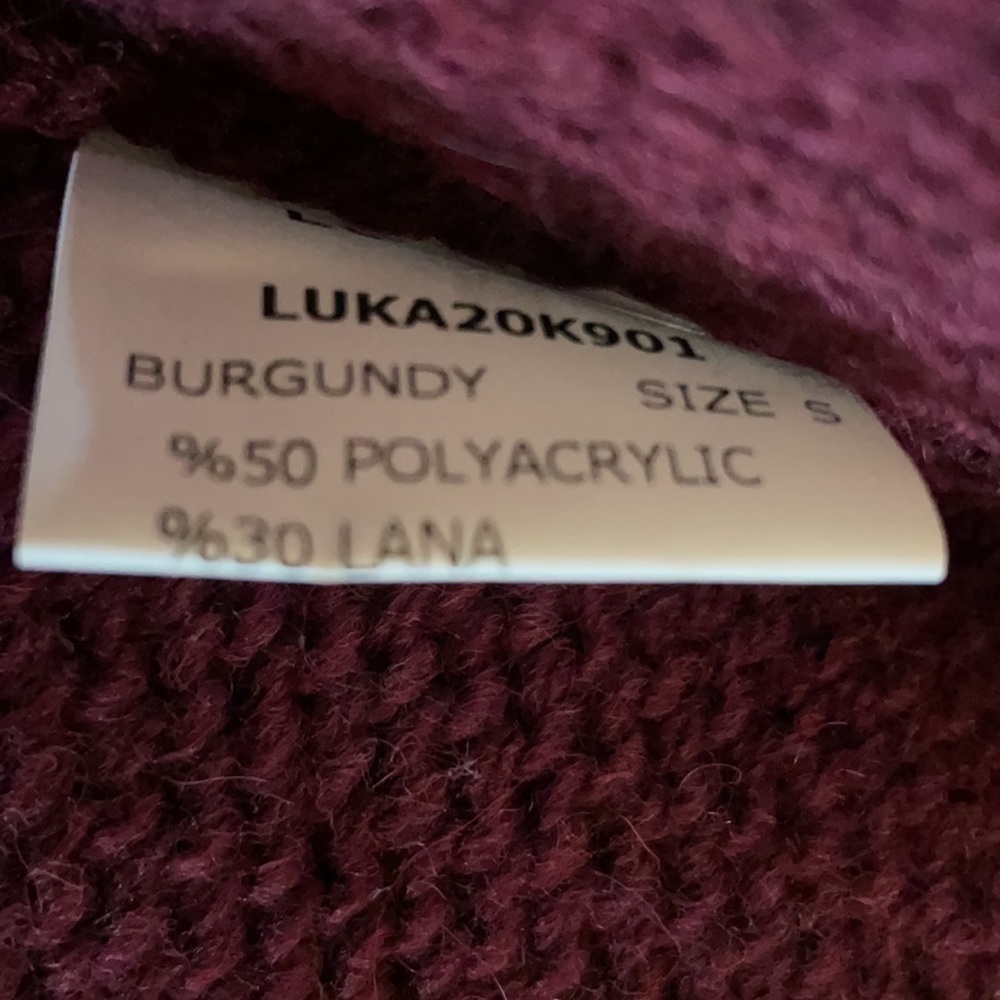 Luukaa Maroon Split Multi Colored Half Open Sweat… - image 3